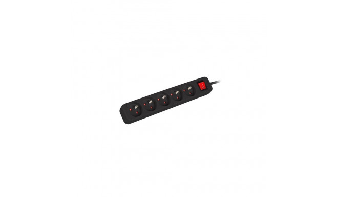 Lanberg Cable Power Strip, 5X French Outlets with Switch, Quality-Grade Copper, 1.5 m | PS1-05E-0150