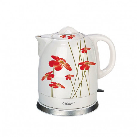 Electric Kettle - Feel-maestro Mr-066-red 1.5l 1200w Red/white
