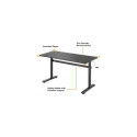 Adjustable Height Table Up Up Loki Black