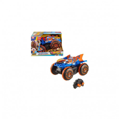 Hot Wheels Monster Trucks Tiger Shark Climber RC Vehicle, Battery-Powered Remote-Control Toy Truck