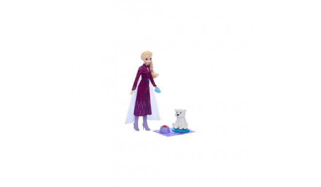 Disney Frozen Elsa Fashion Doll &amp; Polar Bear Cub Figure with 4 Nurturing Accessories