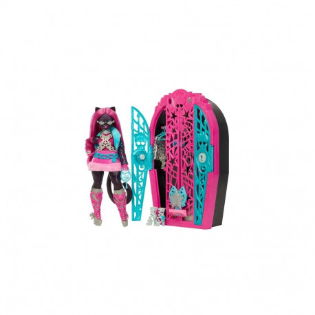 Monster High Skulltimate Secrets Hauntlywood Mysteries Doll, Catty Noir with 19+ Surprises
