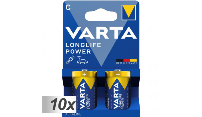 10x2 Varta Longlife Power Baby C LR 14            VPE Innenkarton