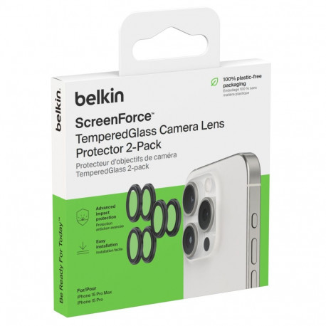 1x2 Belkin Camera Lens Protector TempGlass iPhone 15Pro/15ProMax