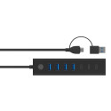 ICY BOX IB-HUB1737-C3 7-portiline USB 3.2 Gen 1 jaotur