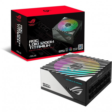 ASUS ROG Loki SFX-L 1200W Titanium, PC power supply (white, 1x 12VHPWR, 4x PCIe, cable management, 1