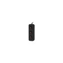Lanberg toitekaabel pikendus, 3× prantsuse pistikupesa kvaliteetne vask, 3 m | PS0-03E-0300-BK