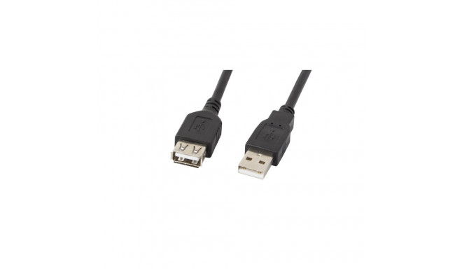 Lanberg USB-A 2.0 kaabel, 5 m | CA-USBE-10CC-0050-BK | USB Type-A – USB Type-A