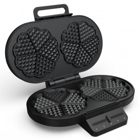 Princess Waffle Maker | 132384 | 1200 W | Number of pastry 10 | Heart shaped | Black