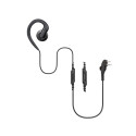 EM-3449- H2/SC/1W 1 wire swivel C shape earpiece with inline PTT mic for ,with removable eartip, for