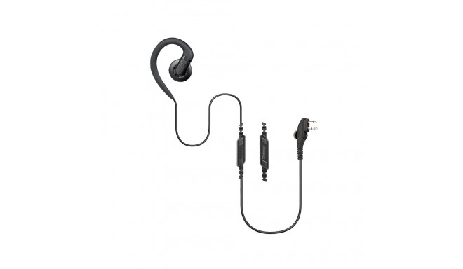 EM-3449- H2/SC/1W 1 wire swivel C shape earpiece with inline PTT mic for ,with removable eartip, for