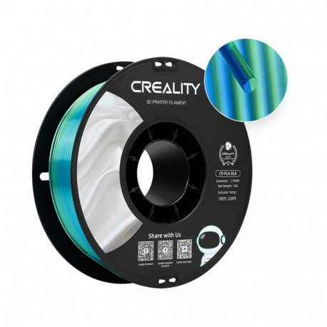 CR-Silk PLA 3D-filament 1kg 1,75mm rullil, sinine/roheline