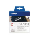 BROTHER DK22211 valge kile lõputud sildid QL550 QL500 jaoks 29mmx15.24m