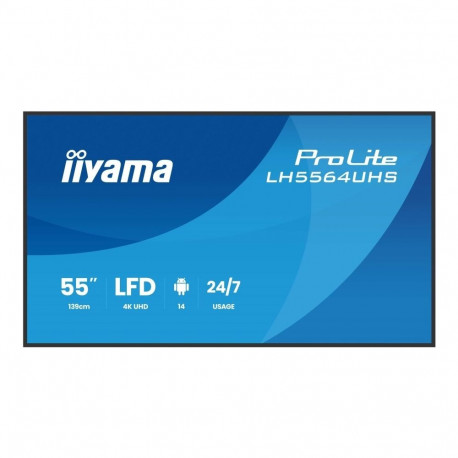 iiyama LH5564UHS-B1AG Signage Display Digital signage flat panel 139.7 cm (55") Wi-Fi 500 cd/m² 4K U