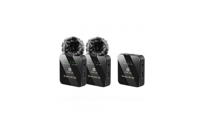 Wireless Lavalier Microphone PULUZ 2 TX + 1 RX