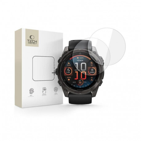 SZKŁO HARTOWANE TECH-PROTECT GLASS FIT+ 2-PACK GARMIN FENIX 8 / 8 PRO (51 MM) CLEAR
