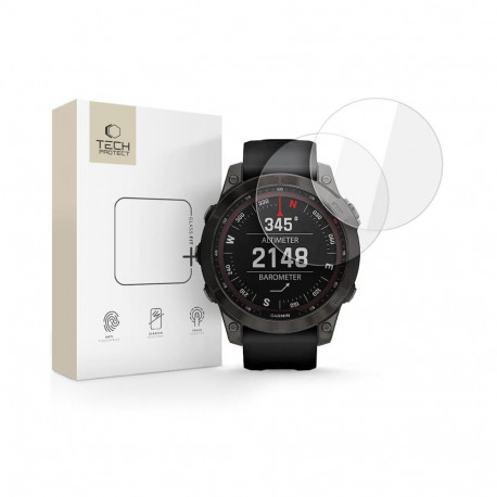 SZKŁO HARTOWANE TECH-PROTECT GLASS FIT+ 2-PACK GARMIN FENIX 7 / 7 PRO CLEAR