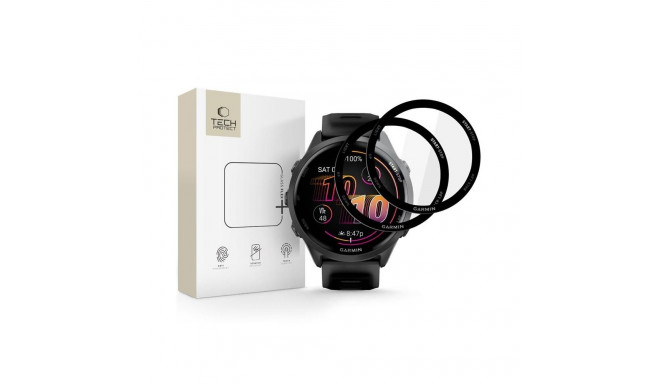 SZKŁO HYBRYDOWE TECH-PROTECT GLASS FLEX+ 2-PACK GARMIN FORERUNNER 970 / 570 (47 MM) BLACK