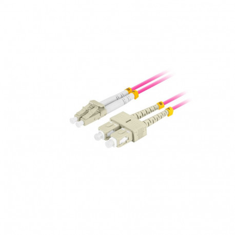 FIBER OPTIC PATCHCORD MM LC/UPC-SC/UPC DUPLEX 5M LSZH OM4 50/125 3.0MM VIOLET LANBERG