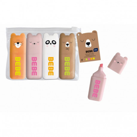Helestusmarker mini BEBE Friends 4 värvi Interdruk