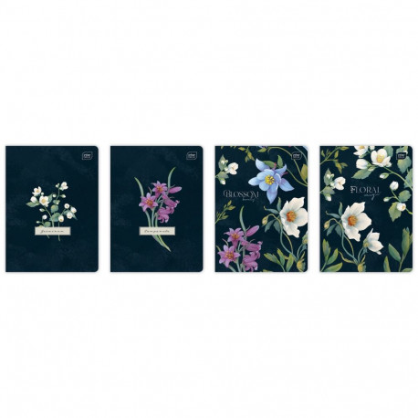 Kaustik A5 60 lehte, 70g, 5x5ruutu, Hybrid Fiori assortii, Interdruk