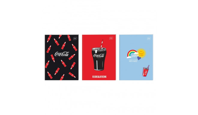 Kaustik A4 32 lehte 70g jooneline Mat+UV Coca Cola assortii, Interdruk