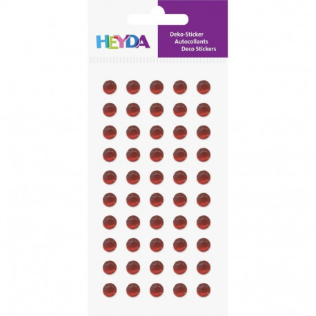 Pärlikleebis mini, täpp, punane, Heyda