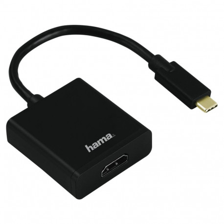 Adapter Hama USB-C M pistik - HDMI (F) pesa, kullatud pistikud, topeltvarjestus, UHD 3840x2160