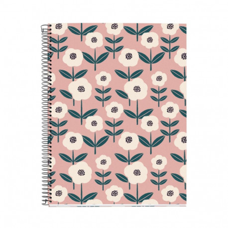 Kaustik A4 100l 5x5 ruut spiraal 4-ne augustus 4-värvi register Green Keept It Simple Miquelrius