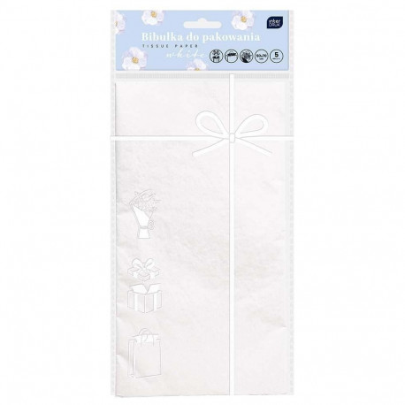 Siidipaber valge 50x70cm 5 lehte, Interdruk