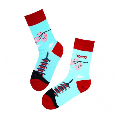 SOKISAHTEL CITY SOCKS TOKYO puuvillased sinised sokid 444, 446