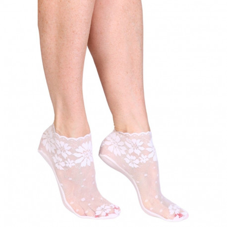 SOKISAHTEL LIISA valged õhukesed sokid 444