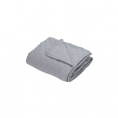 BEDSPREAD SOLID WASHED GREY 220X220 CM