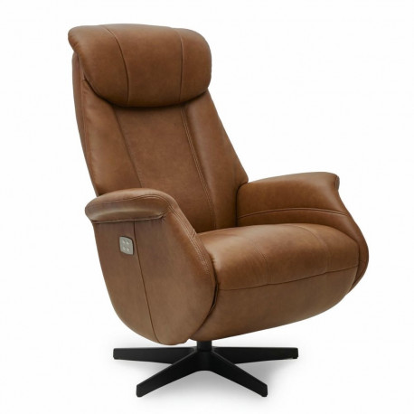 Tugitool Bonanza recliner, pruun nahk