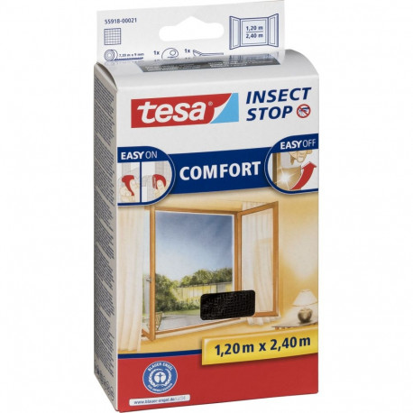 Tesa Insect Stop takjapaelaga putukavõrk akendele 1,2x2,4m must 55918