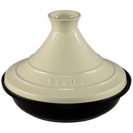 Staub Tajine 28cm round, Cream Cast Iron