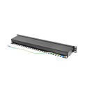 PATCH PANEL 24 PORT 1U 19" CAT.6 FTP WITH CABLE ORGANIZER SHIELDED BLACK LANBERG
