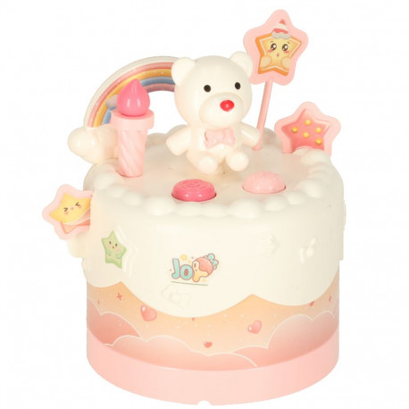 Sünnipäevatort kuhjatud lõikamiseks Velcro muusika kerge köök 16 tükki roosa