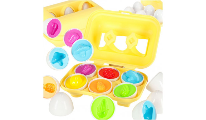 hariduslik puzzle sorter sobitada kujundeid munad montessori puu-köögiviljad 6tk
