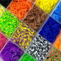 Kiddyz 4400pcs Bracelet Making Kit Rubber Bands Hooks Clips & Charms Organized Storage Box Multicolo