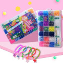 Kiddyz 4400pcs Bracelet Making Kit Rubber Bands Hooks Clips & Charms Organized Storage Box Multicolo