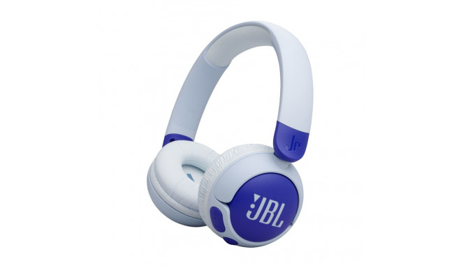JBL JR 320BT Wireless Bluetooth On-Ear Headphones for Kids with Built-in Mic Safe Volume Limit Blue