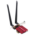 Cudy BE9300 WiFi 7 Bluetooth 5.4 PCIe BE200 Tri Band Antennad Must