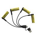 Nitecore NH2400 USB C Rechargeable 1.5V Li ion AA Battery 4 Pack