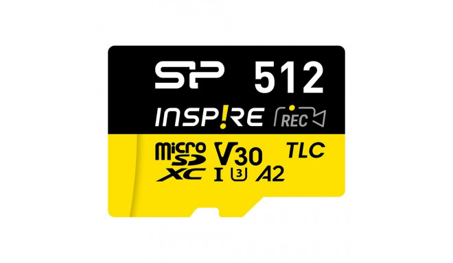 Silicon Power Inspire | 512 GB | microSDXC | Flash memory class C10, UHS-I U3, V30