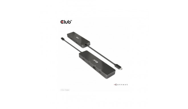 Club 3D dokk 6in1 Dual Displays USB Type-C Video 4K60Hz -PD 100W