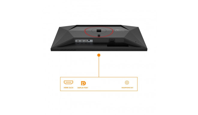 AOC 24G4HA 23.8-tolline kiire IPS FHD 200Hz 300cd/m2 1ms HDMI2.0x2 DP kõlaritega pööratav monitor