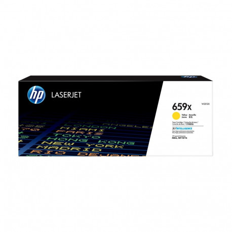 HP 659X kõrge tootlikkusega kollane originaal LaserJet toonerikassett