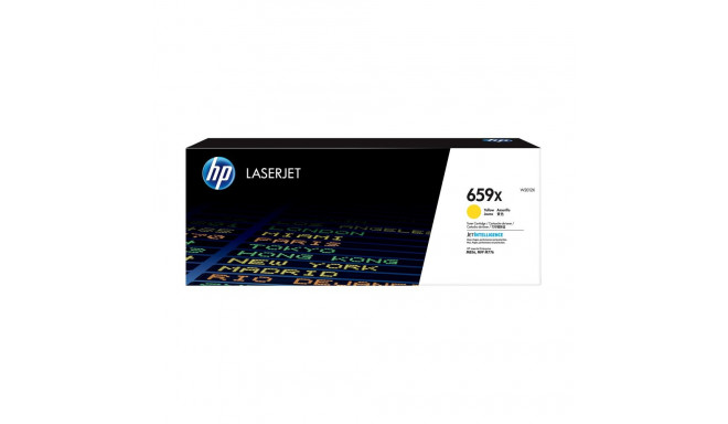 HP 659X kõrge tootlikkusega kollane originaal LaserJet toonerikassett