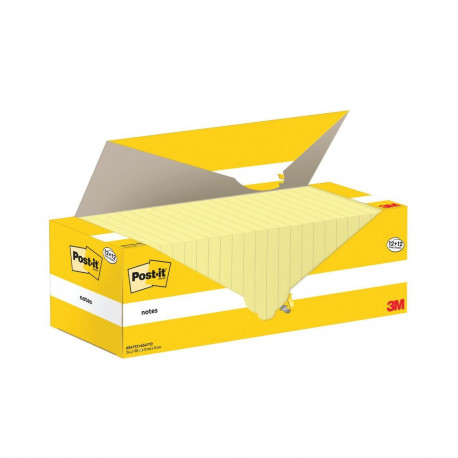 Post-it® Notes, Canary Yellow, 76 mm x 76 mm, Promo Pack, 100 Sheets/Pad, 12 + 12 FREE Pads/Pack, Ca